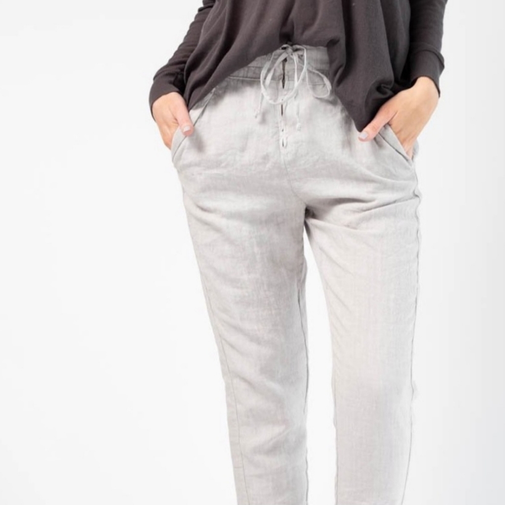 Women's Light Gray Drawstring Pants - image 2